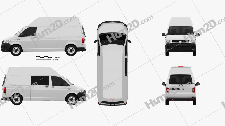 Volkswagen Transporter (T6) Panel Van High Roof 2016 PNG Clipart