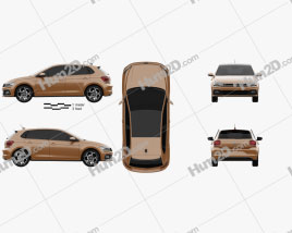 Volkswagen Polo R-Line de 5 portas 2017 car clipart