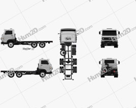 Volkswagen Delivery (13-160) Chassis Truck 3-axle 2015 clipart
