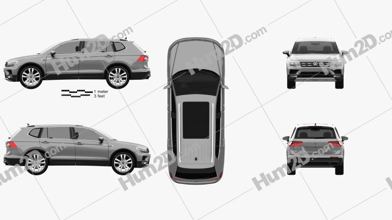 Volkswagen Tiguan Allspace 2017 car clipart