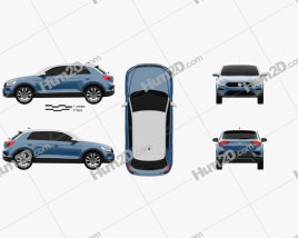 Volkswagen T-Roc 2017 car clipart