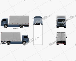 Volkswagen e-Delivery Box Truck 2017 clipart