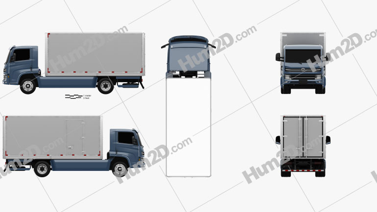 Volkswagen e-Delivery Box-LKW 2017 clipart