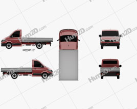 Volkswagen Crafter Single Cab Dropside 2017 clipart