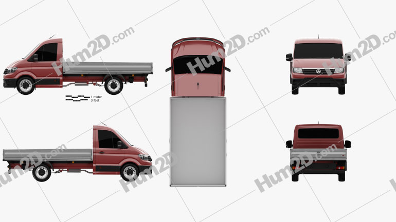 Volkswagen Crafter Single Cab Dropside 2017 clipart