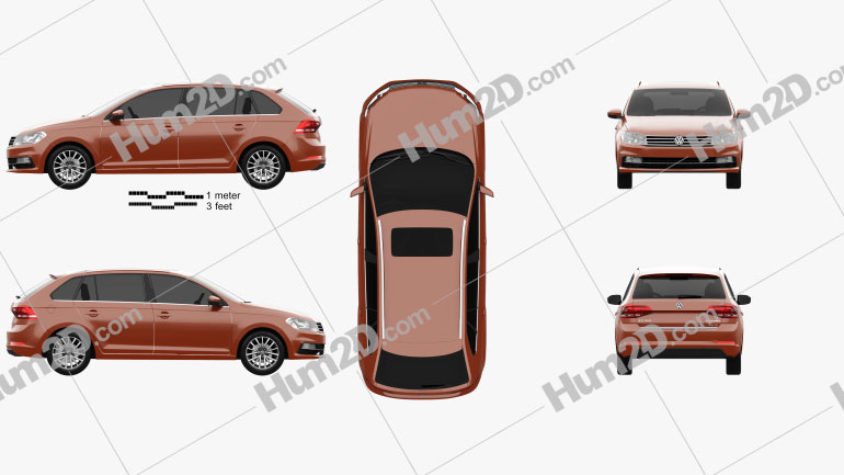Volkswagen Gran Santana 2018 car clipart