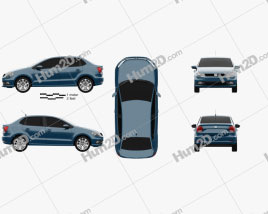 Volkswagen Ameo 2016 car clipart