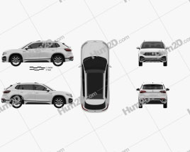 Volkswagen Tayron R-Line 2018 car clipart