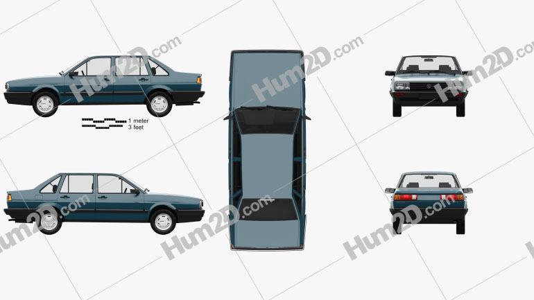 Volkswagen Santana CN-spec with HQ interior 1985 Blueprint
