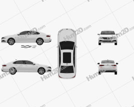 Volkswagen Passat PHEV CN-spec 2019 car clipart