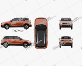 Volkswagen T-Cross Highline 2019 car clipart