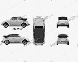 Volkswagen e-Beetle 2019 car clipart