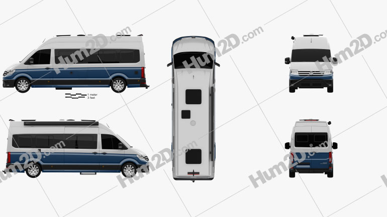 Volkswagen Crafter Grand California 680 2019 Blueprint