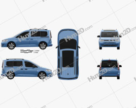Volkswagen Caddy Life 2020 clipart