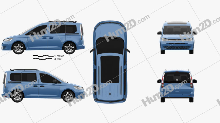 Volkswagen Caddy Life 2020 Blueprint