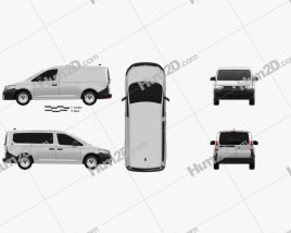 Volkswagen Caddy Maxi Kastenwagen 2020 clipart