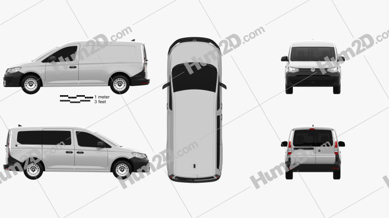 Volkswagen Caddy Maxi Furgão 2020 clipart