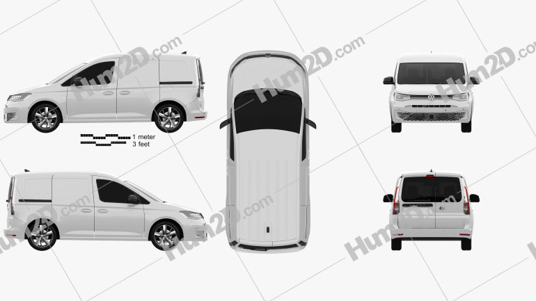 Volkswagen Caddy Kastenwagen 2020 clipart
