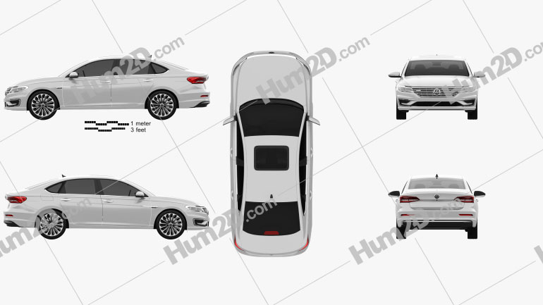 Volkswagen E-Lavida 2018 car clipart