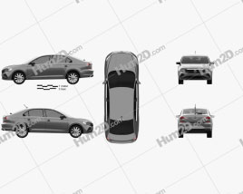 Volkswagen Polo CIS-spec sedan 2020 car clipart