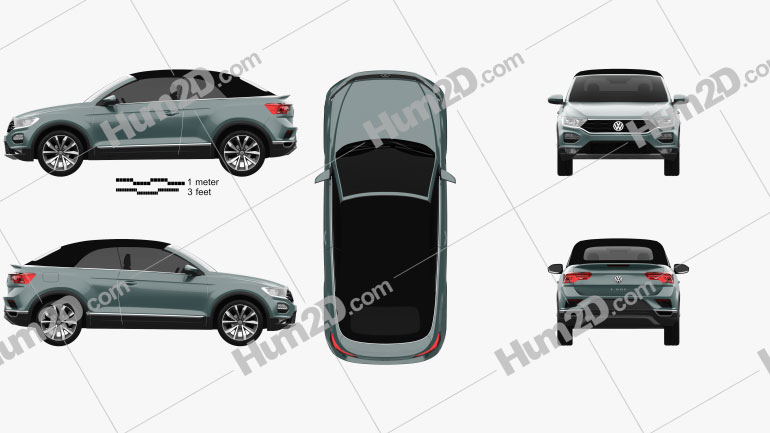 Volkswagen T-Roc Kabriolett 2020 car clipart