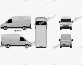 Volkswagen E-Crafter Furgão L1H2 2017 clipart