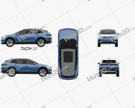 Volkswagen ID.4 2020 car clipart