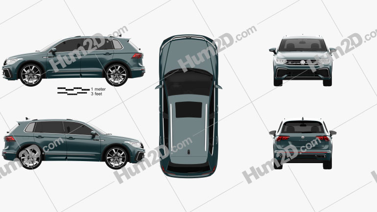 Volkswagen Tiguan R-Line 2020 car clipart