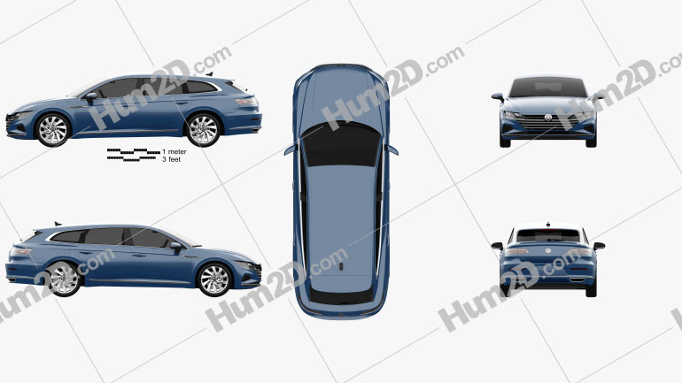 Volkswagen Arteon Shooting Brake Elegance 2020 car clipart