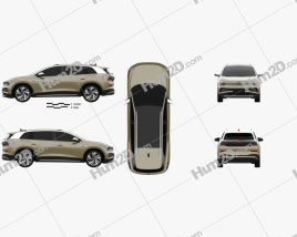 Volkswagen ID.6 X Prime 2021 car clipart