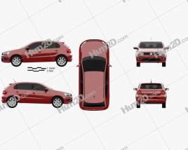 Volkswagen Gol hatchback 2018 car clipart