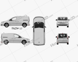 Volkswagen Caddy Panel Van with HQ interior 2020 clipart