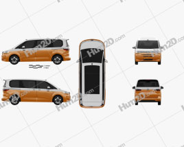 Volkswagen Transporter Multivan eHybrid 2021 clipart