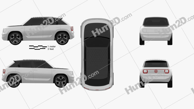 Volkswagen ID.Life 2022 car clipart