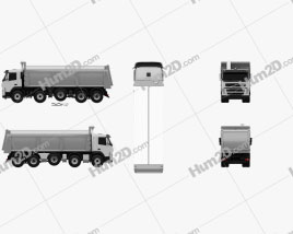 Volvo Truck 10×4 Dumper 2010 clipart