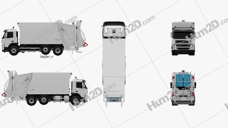 Volvo Truck 6×2 Garbage 2010 PNG Clipart