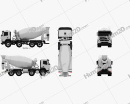 Volvo Truck 8×4 Mixer 2010 clipart