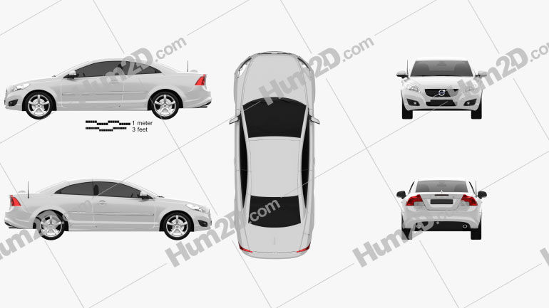 Volvo C70 2011 car clipart