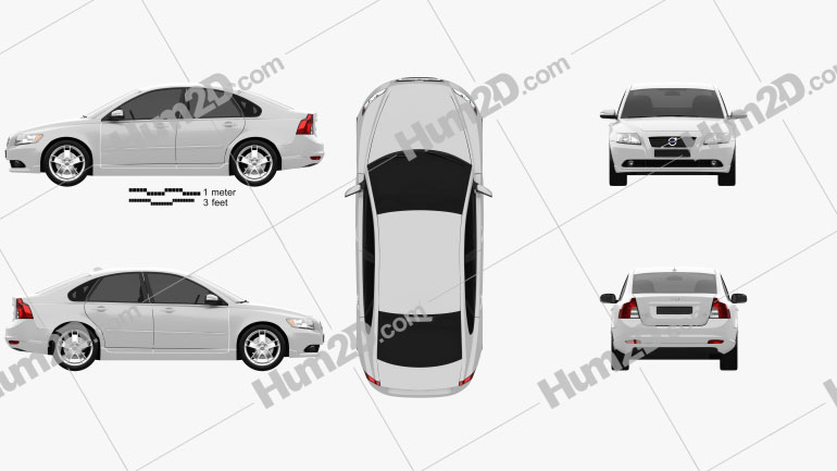 Volvo S40 2011 car clipart