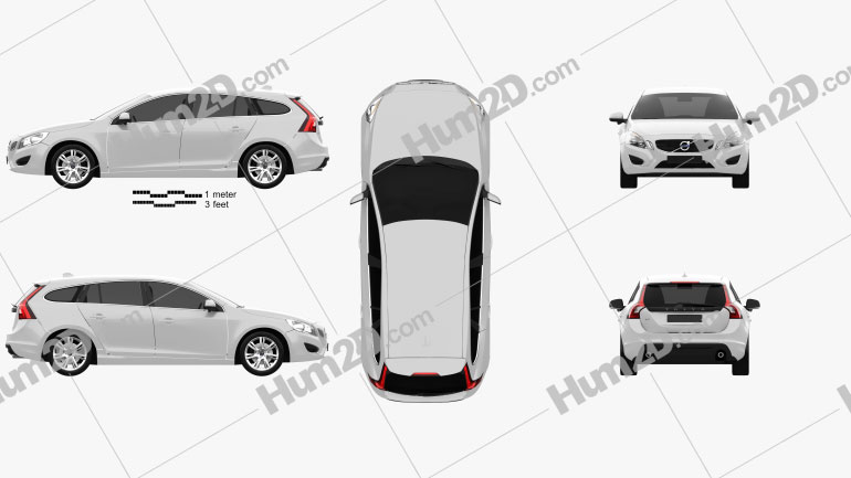 Volvo V60 2011 PNG Clipart
