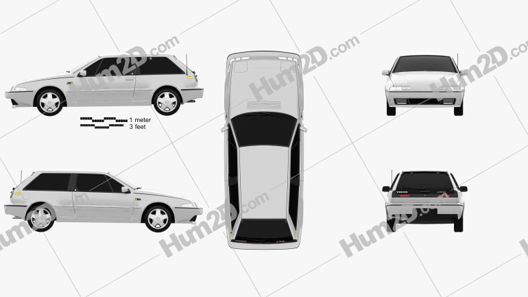 Volvo 480 1986 PNG Clipart