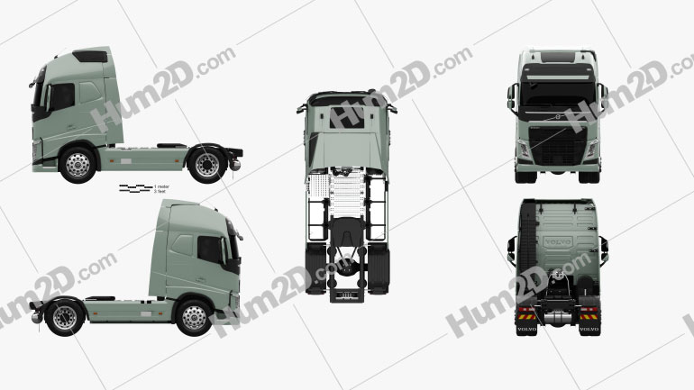 Volvo FH Tractor Truck 2012 clipart