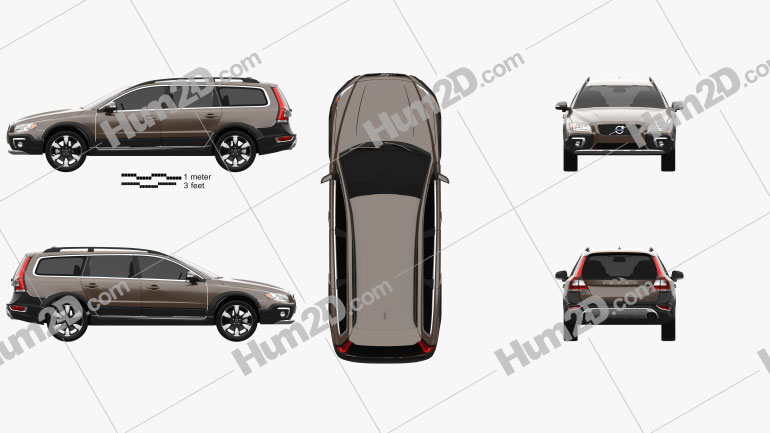 Volvo XC70 2013 car clipart