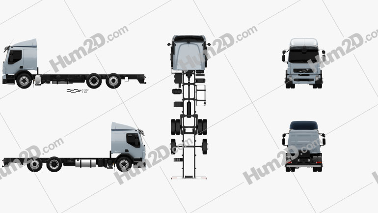 Volvo FE Chassis Truck 2006 Clipart Image