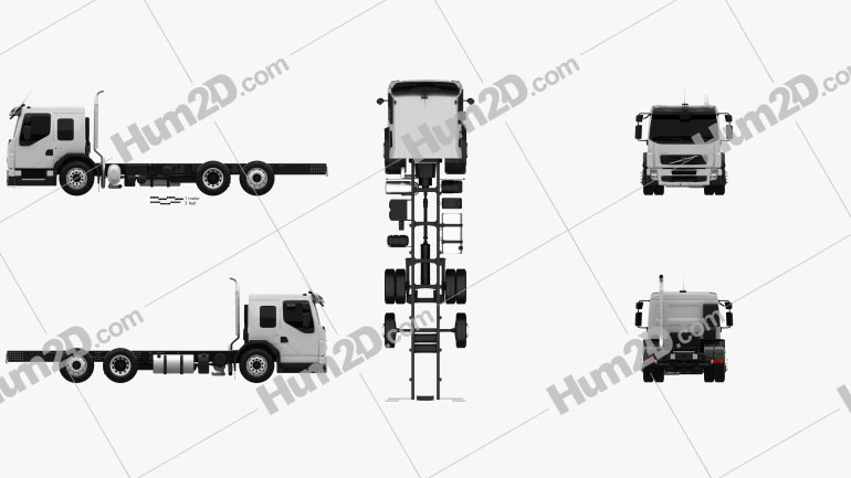Volvo FE LEC Chassis Truck 2011 Blueprint