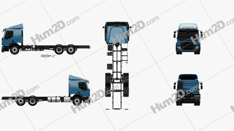 Volvo FE Fahrgestell LKW 2013 Blueprint