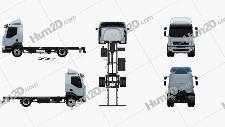 Volvo FL Chassis Truck 2006 clipart