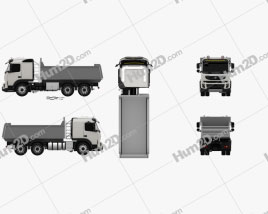 Volvo FMX Tipper Truck 2010 clipart