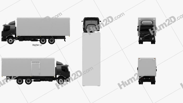 Volvo VM Caminhão Caixa 2003 clipart