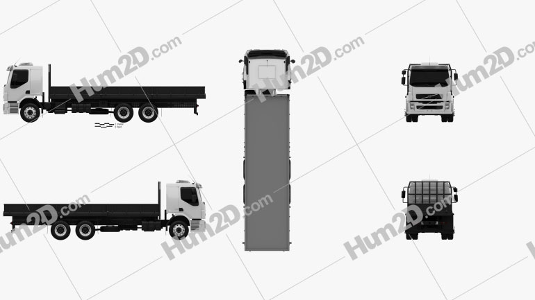 Volvo VM Pritschenwagen 2003 Blueprint